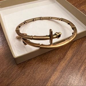 Alex and Ani gold bangle - anchor wrap around